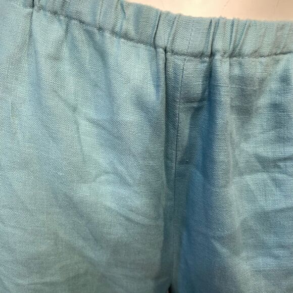 Jullian Jones Vintage Aqua Blue Linen 3 Piece Set - Picture 7 of 16